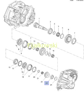 ŁOŻYSKO WAŁKA GŁÓWNEGO 25X62X17.3mm