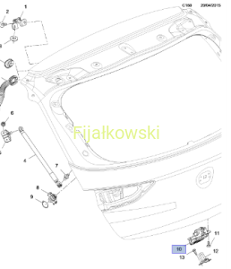 ZAMEK KLAPY BAGAŻNIKA - OPEL ASTRA K; CORSA D,E; MERIVA B