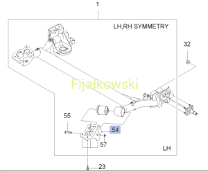 WSPORNIK TYLNEJ OSI (LEWY) - AVEO