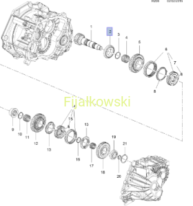 ŁOŻYSKO, WAŁEK GŁÓWNY, PRZEDNIE, 45 X 88 X 16.7MM